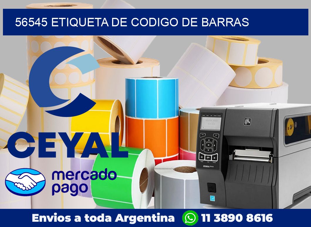 56545 Etiqueta de codigo de barras