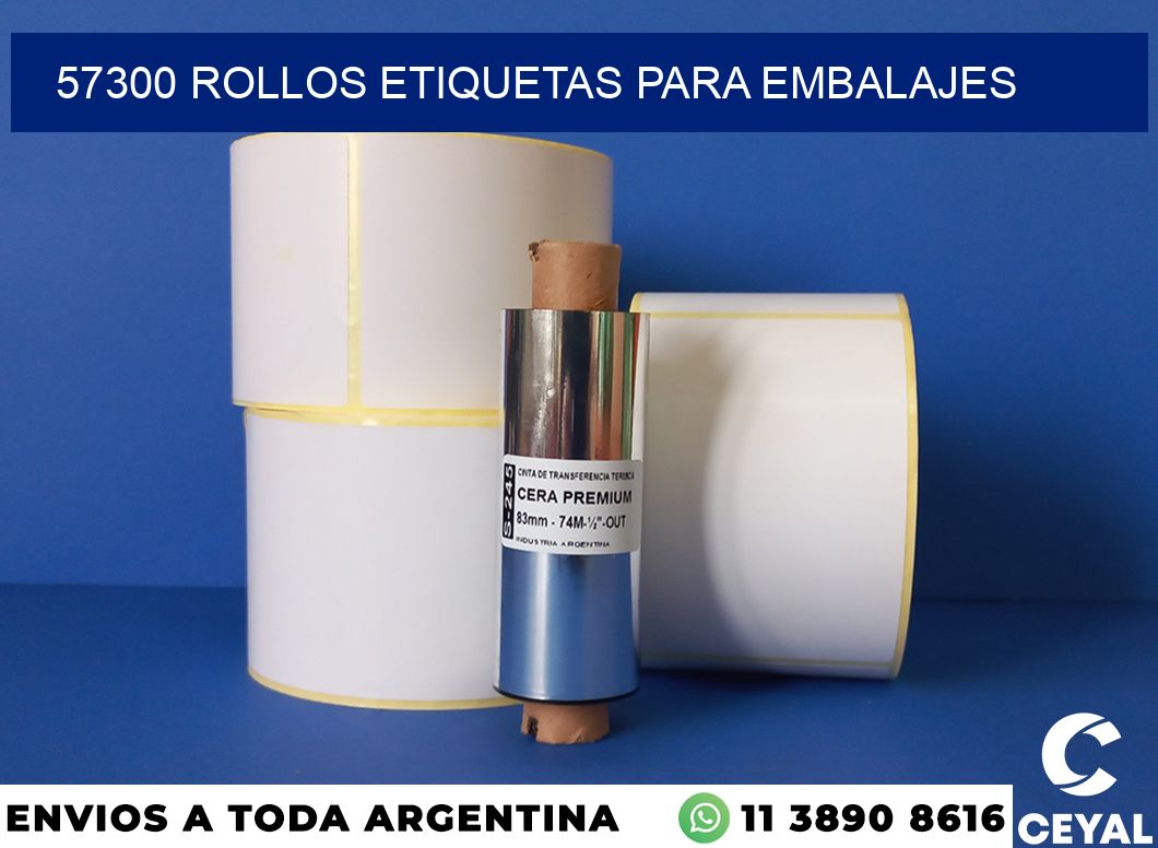 57300 rollos etiquetas para embalajes