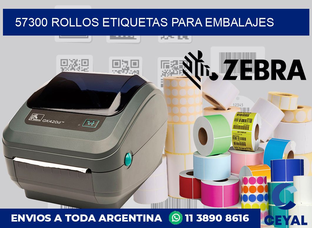 57300 rollos etiquetas para embalajes