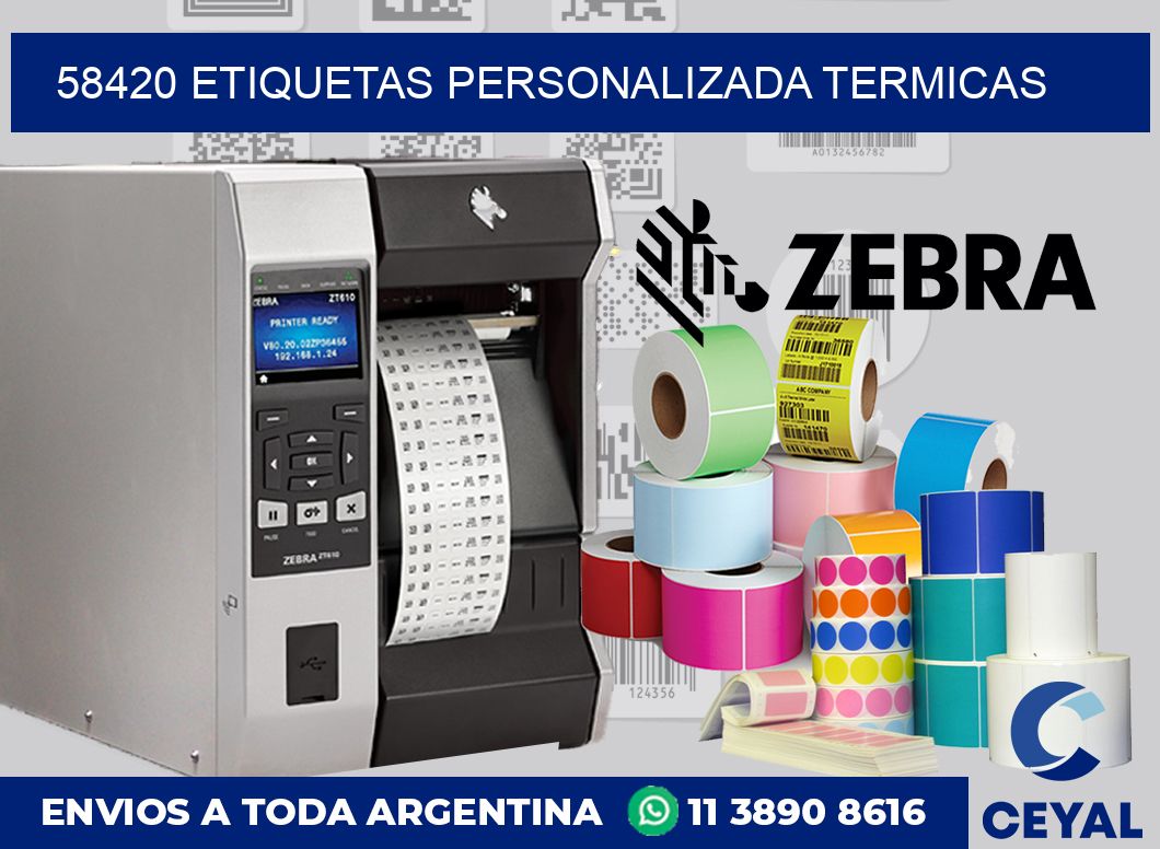58420 etiquetas personalizada termicas