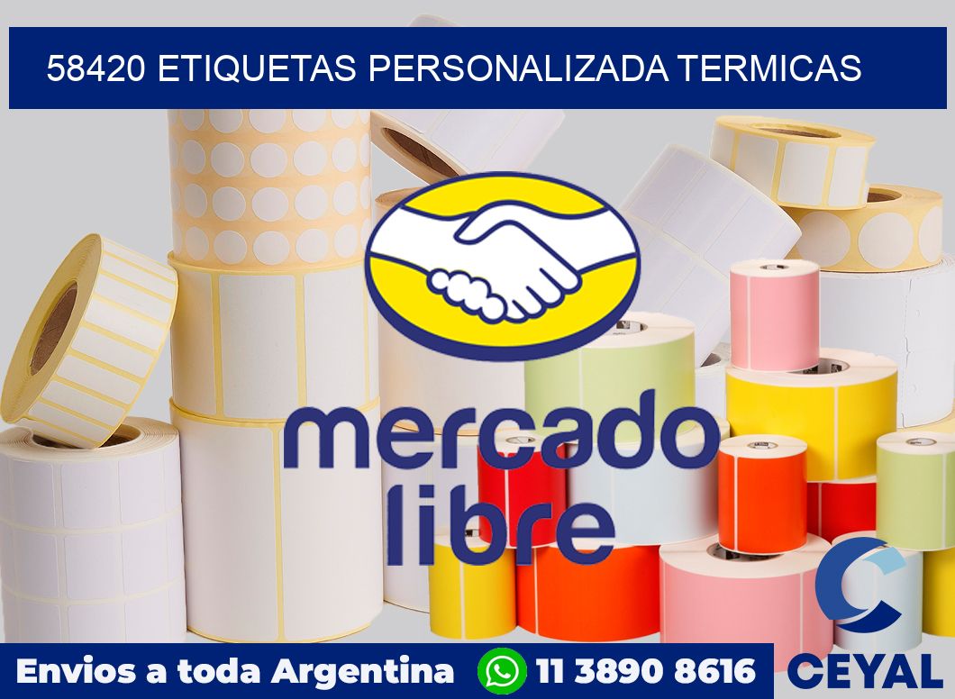 58420 etiquetas personalizada termicas