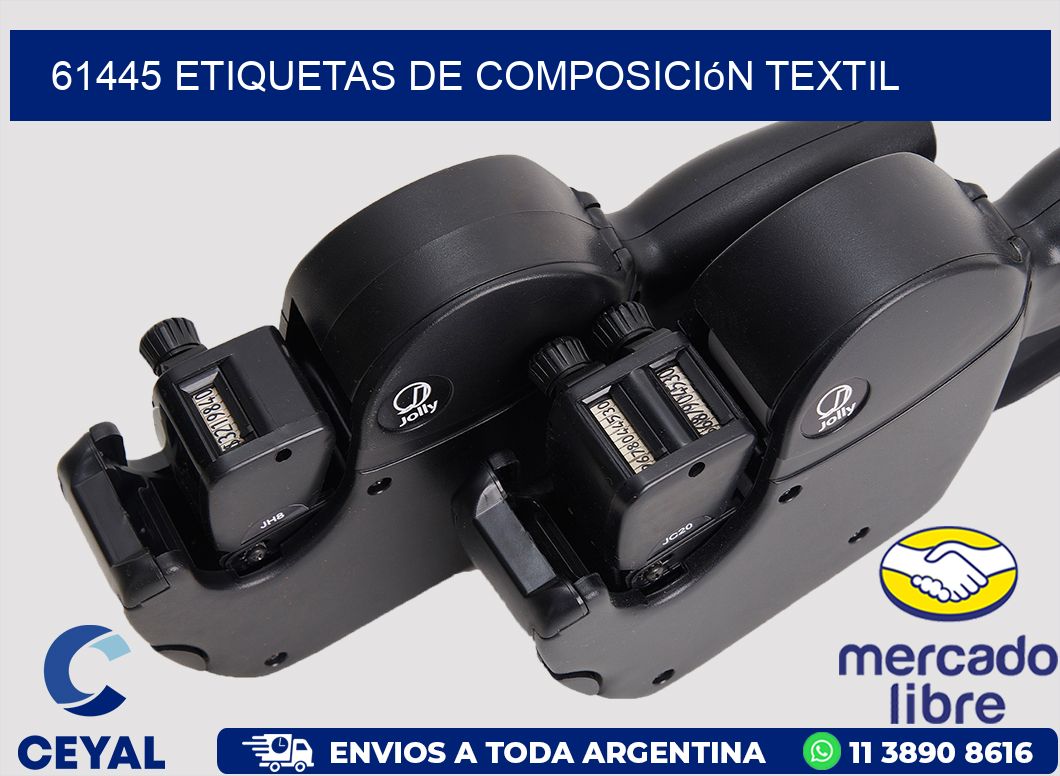 61445 Etiquetas de composición textil