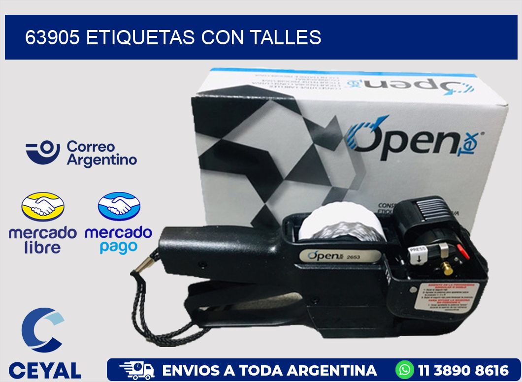 63905 Etiquetas con talles