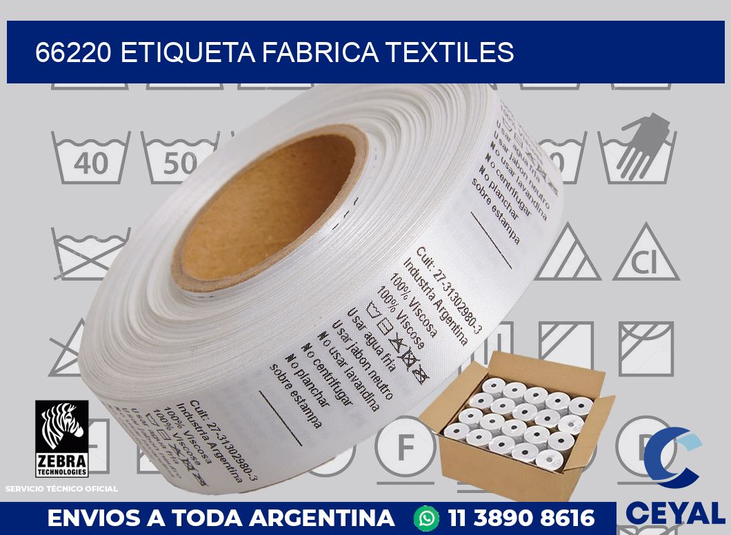 66220 etiqueta fabrica textiles