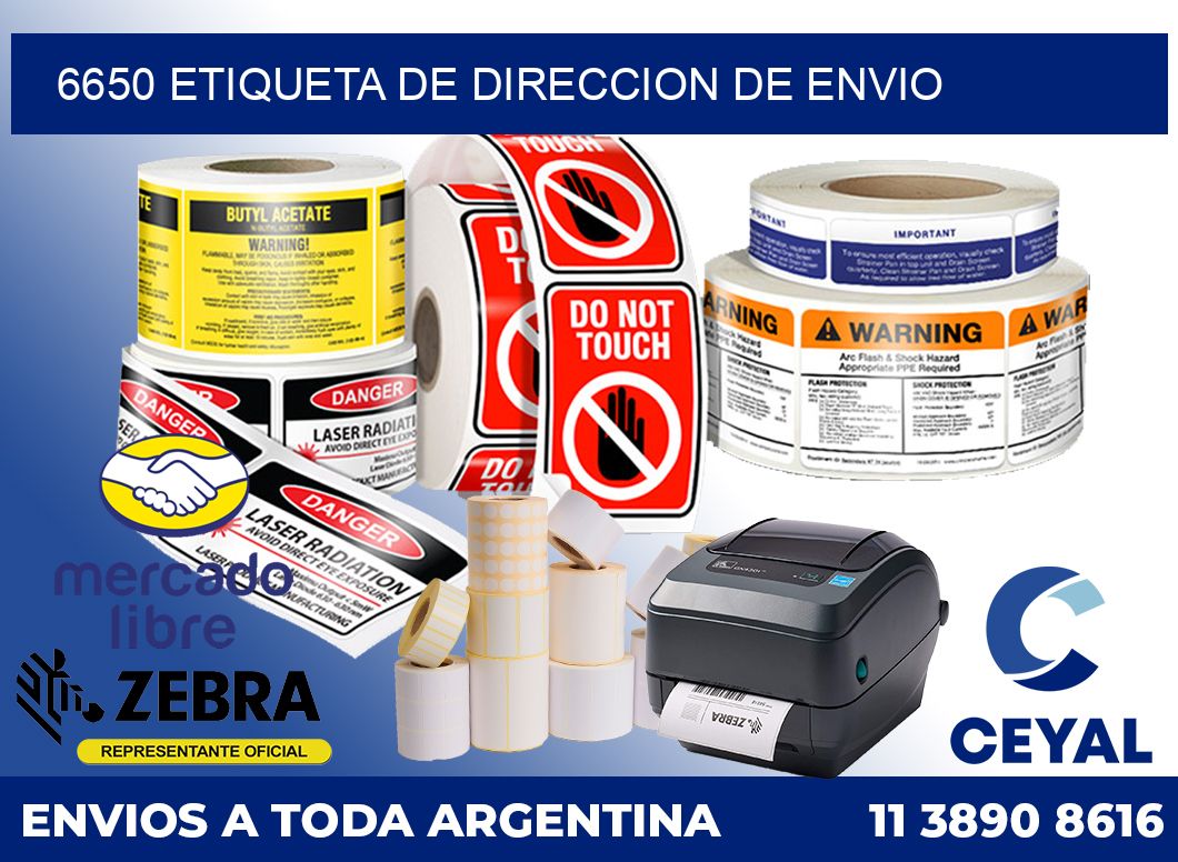 6650 Etiqueta de direccion de envio