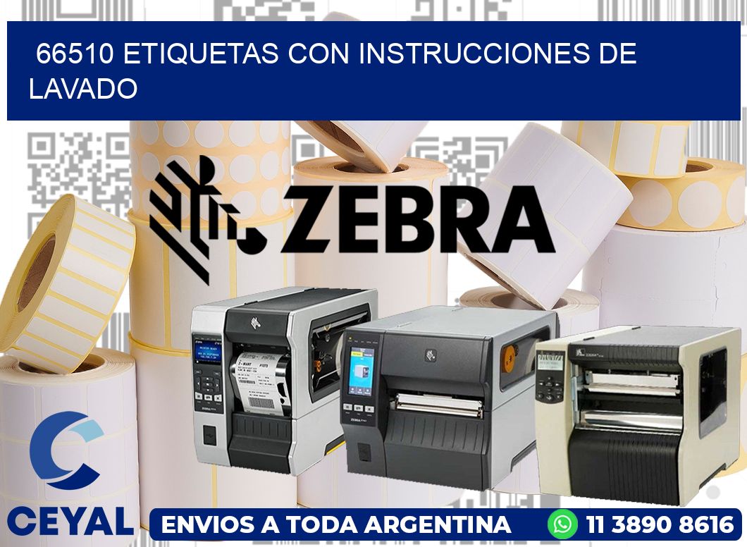 66510 Etiquetas con instrucciones de lavado
