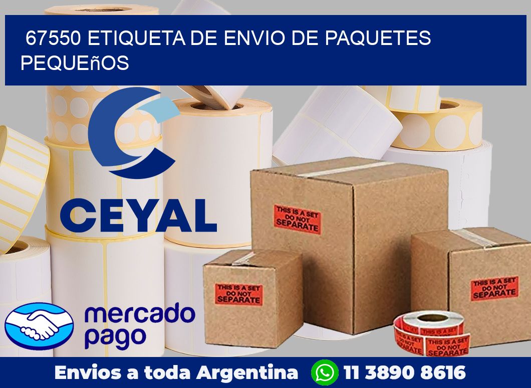 67550 Etiqueta de envio de paquetes pequeños