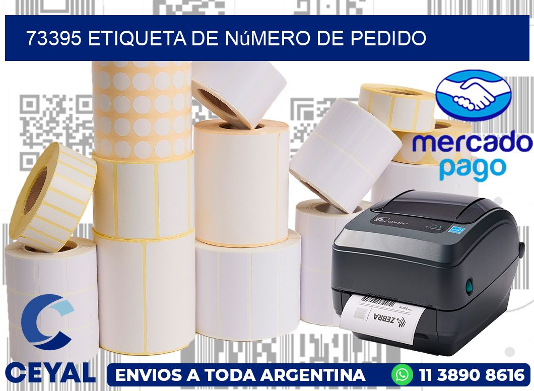 73395 Etiqueta de número de pedido