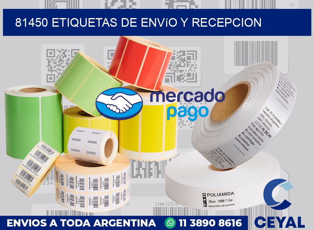 81450 Etiquetas de envío y recepcion