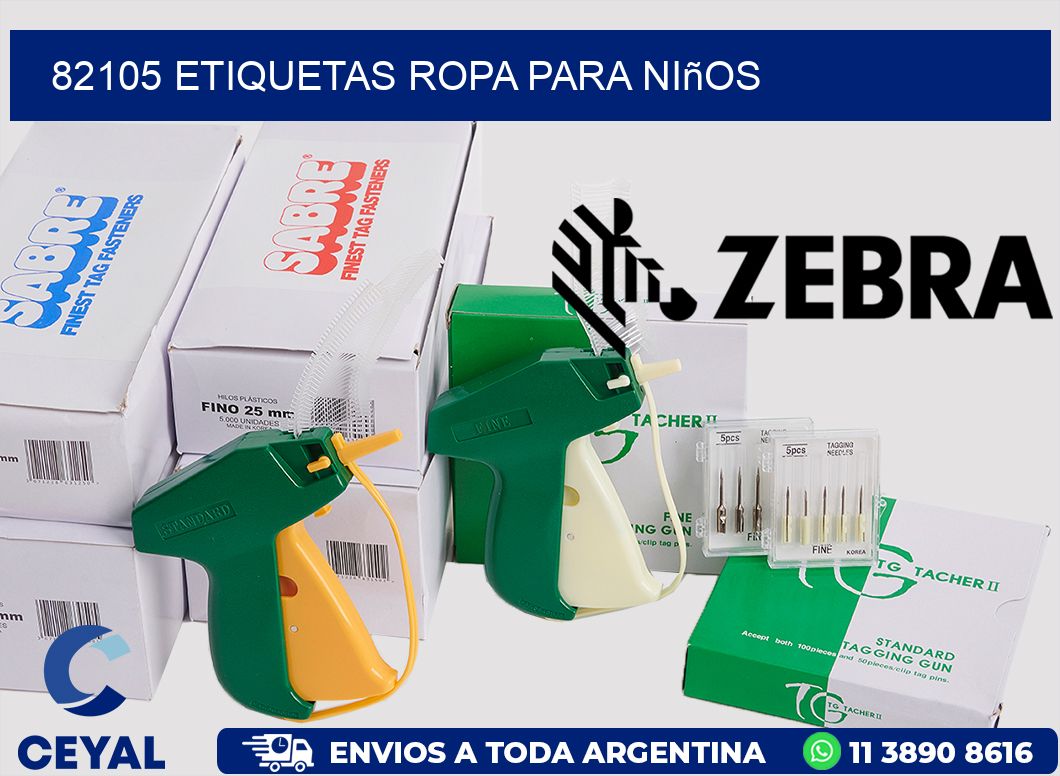 82105 Etiquetas ropa para niños