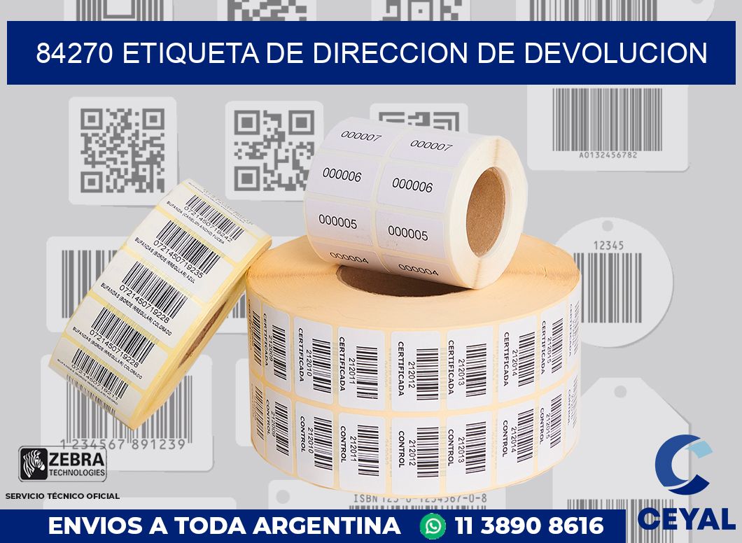 84270 Etiqueta de direccion de devolucion