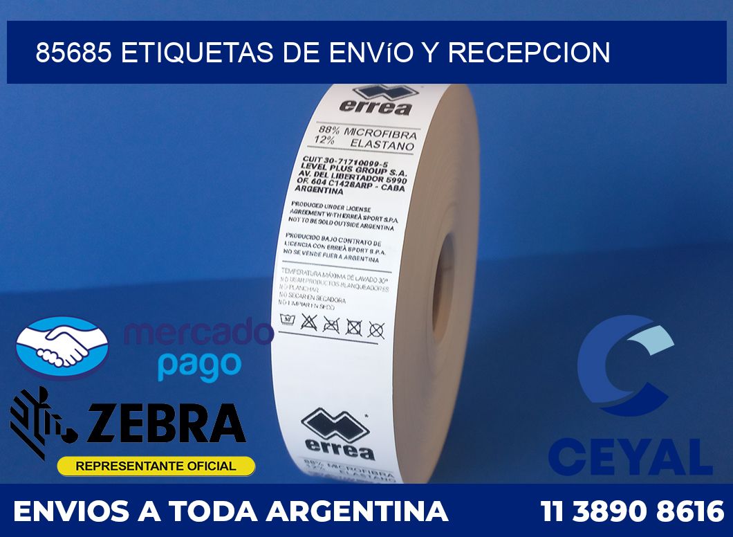 85685 Etiquetas de envío y recepcion