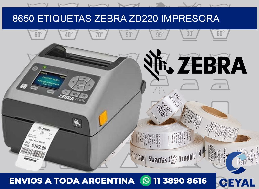 8650 etiquetas Zebra zd220 impresora