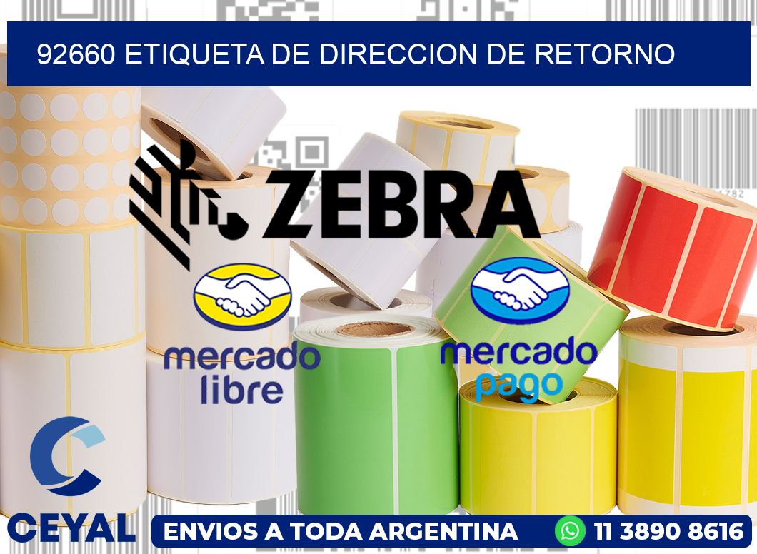 92660 Etiqueta de direccion de retorno