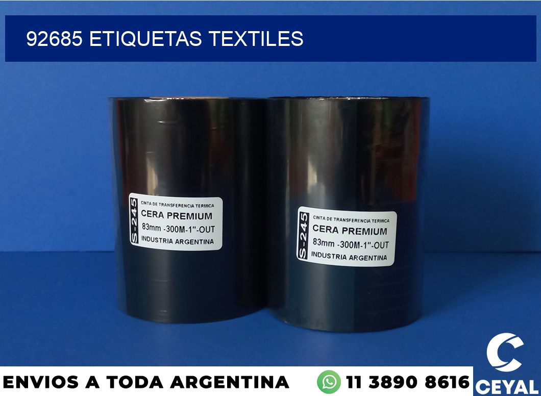 92685 etiquetas textiles