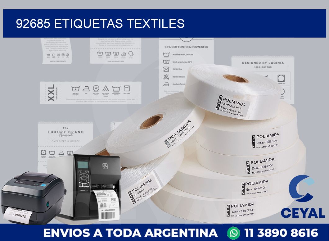 92685 etiquetas textiles