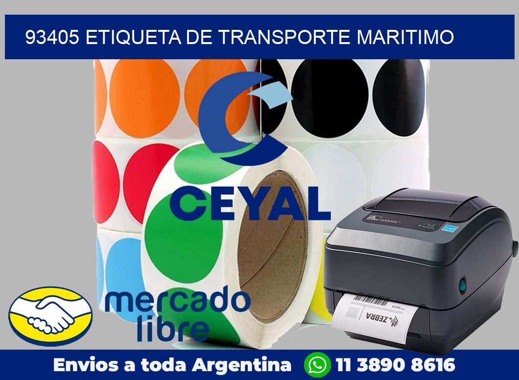 93405 Etiqueta de transporte maritimo