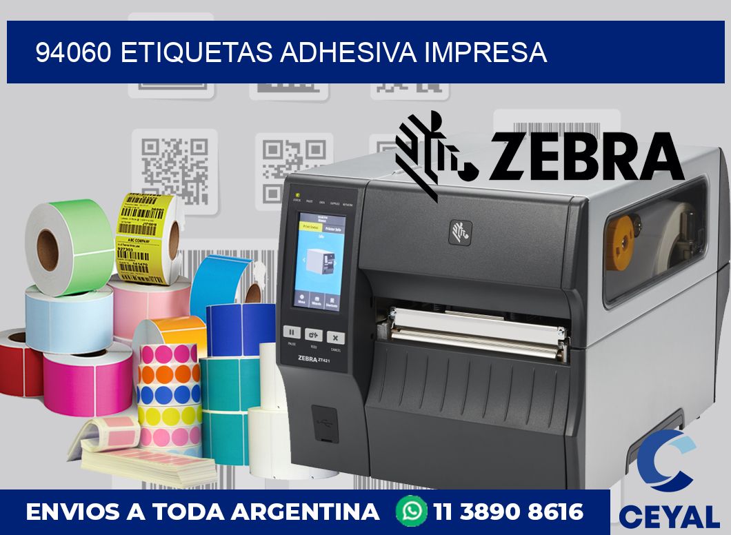 94060 etiquetas adhesiva impresa