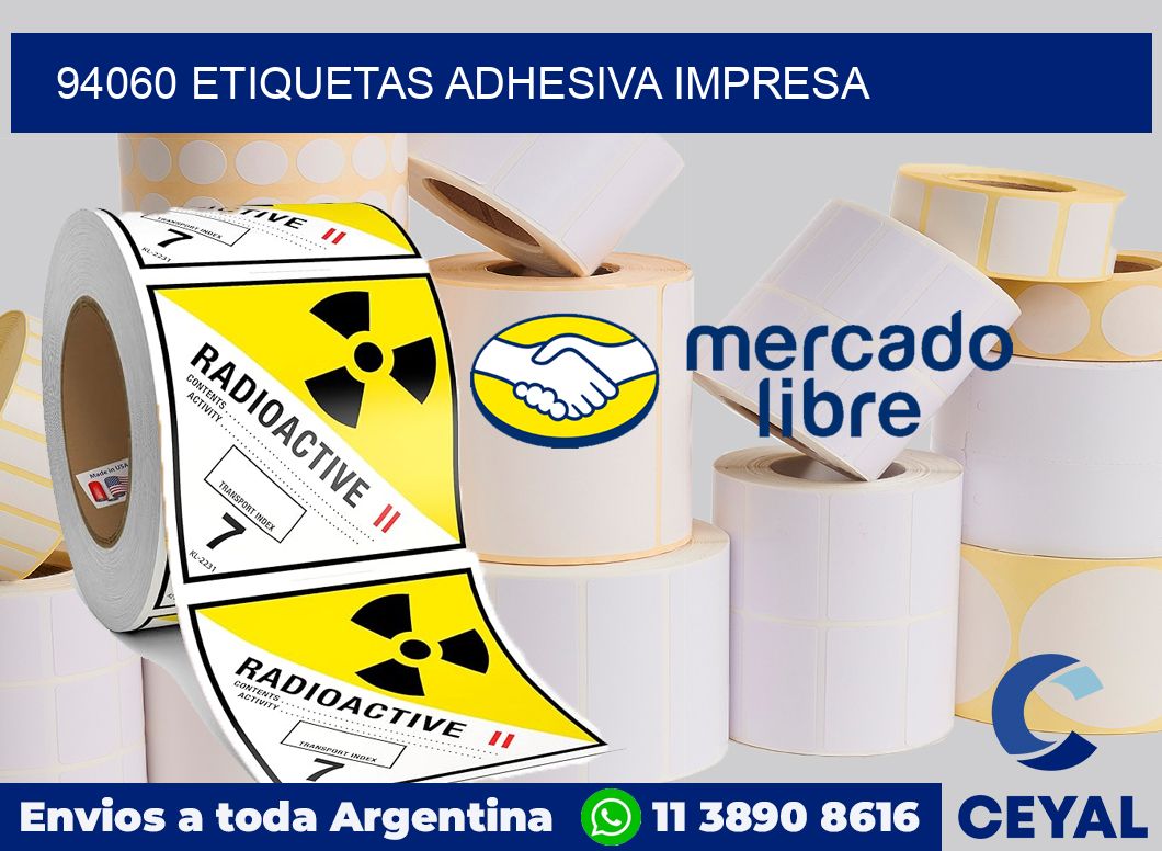 94060 etiquetas adhesiva impresa