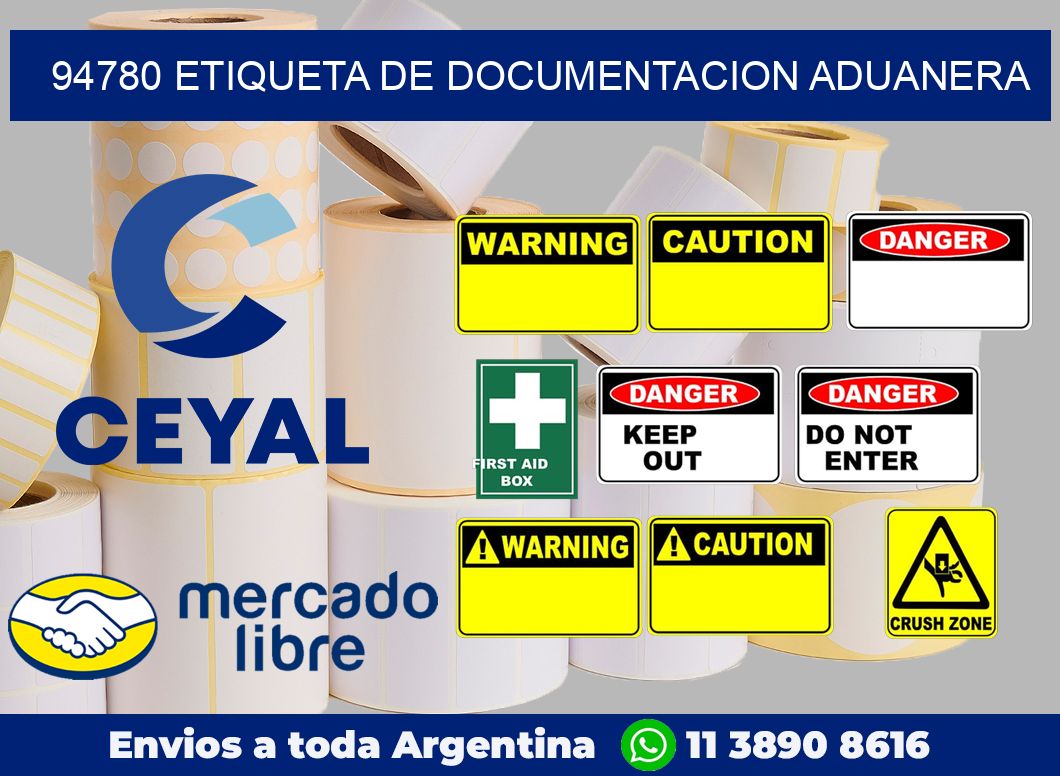 94780 Etiqueta de documentacion aduanera