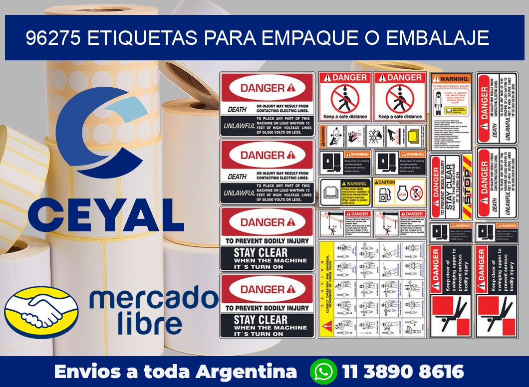 96275 Etiquetas para empaque o embalaje