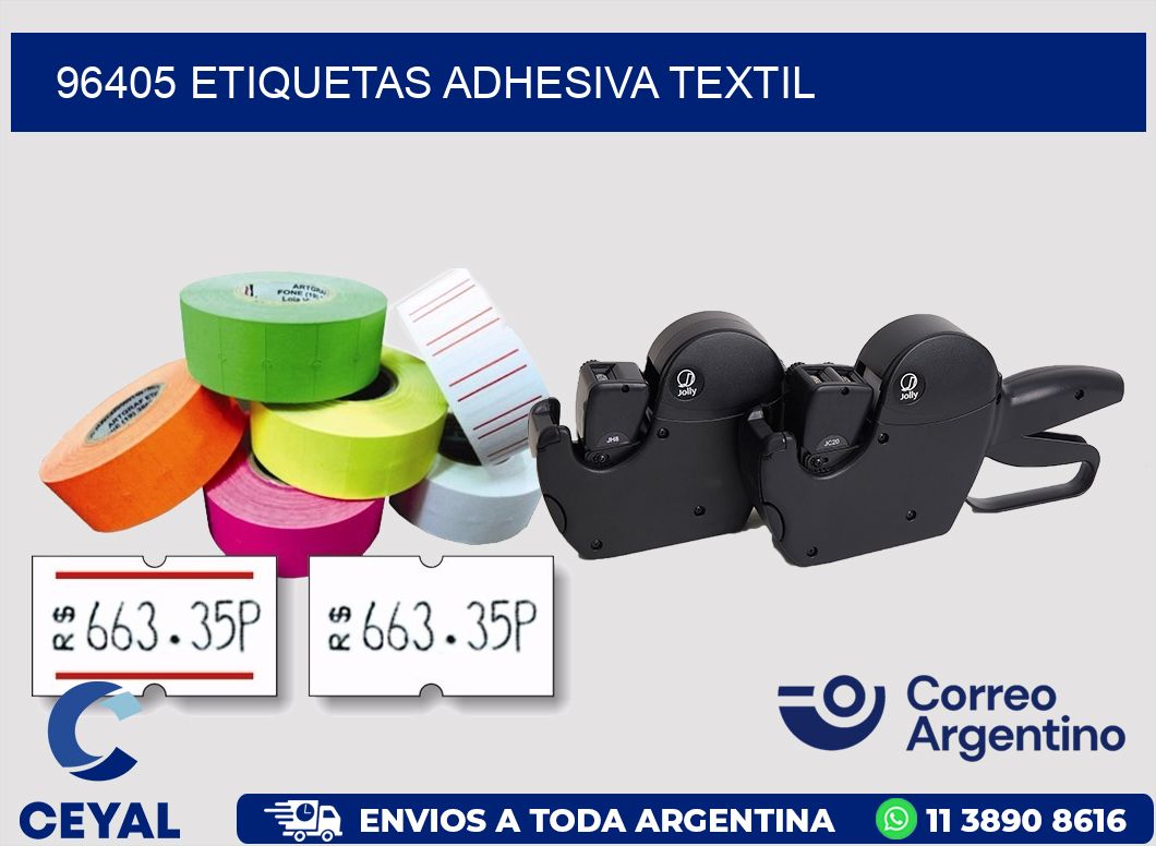 96405 etiquetas adhesiva textil