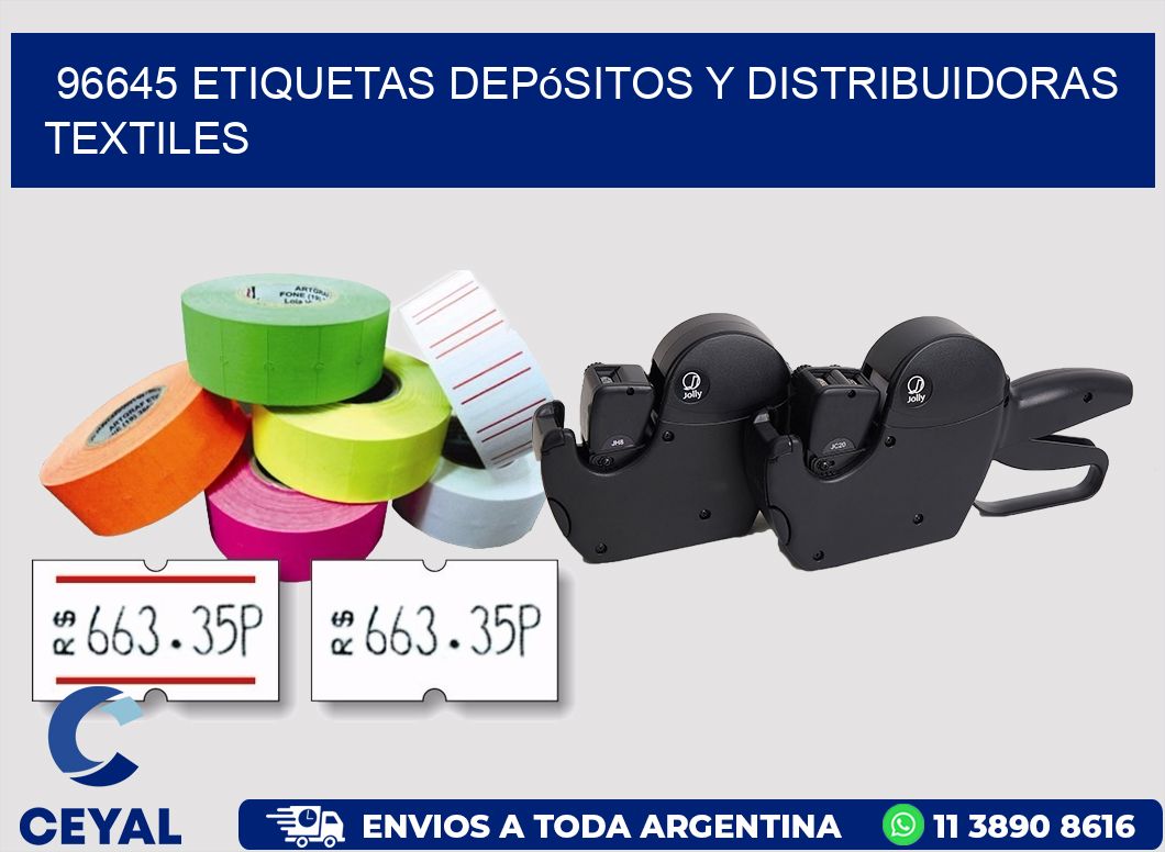 96645 Etiquetas depósitos y distribuidoras textiles