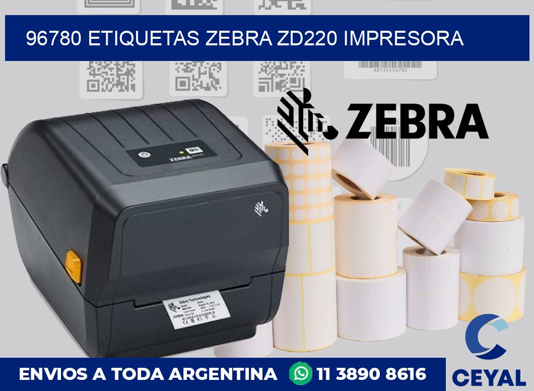 96780 etiquetas Zebra zd220 impresora