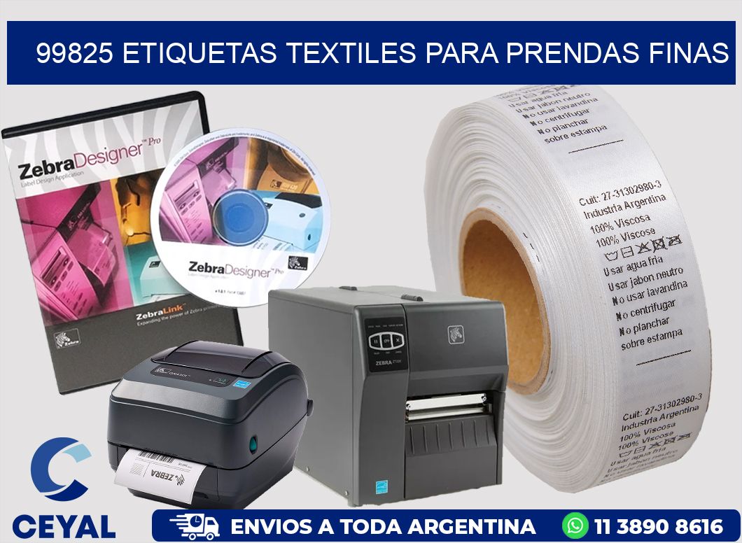 99825 Etiquetas textiles para prendas finas