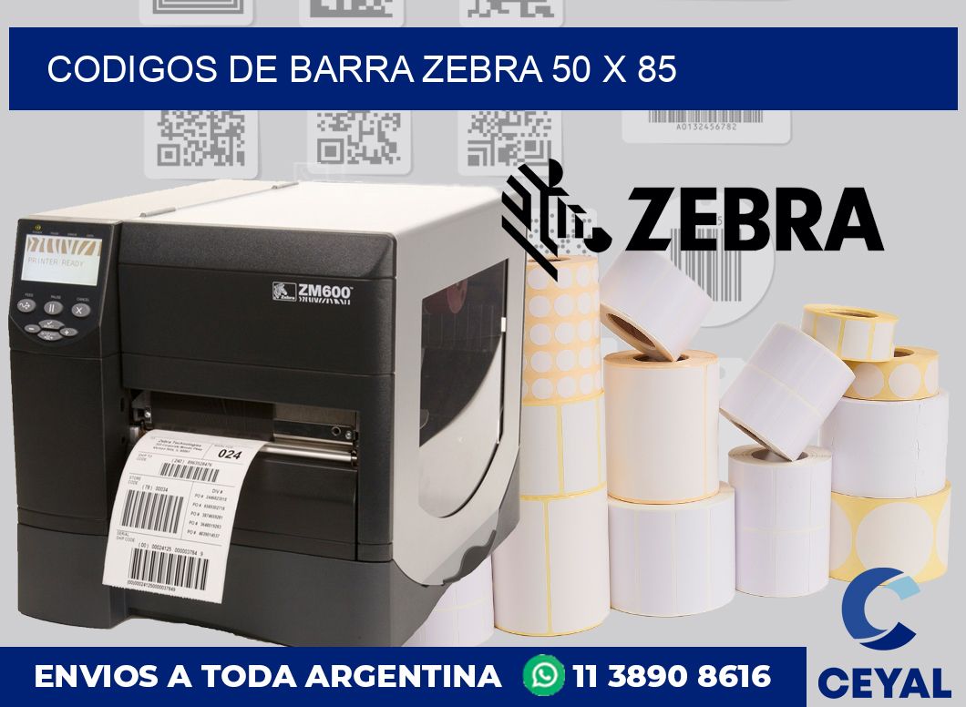 Codigos de barra Zebra 50 x 85