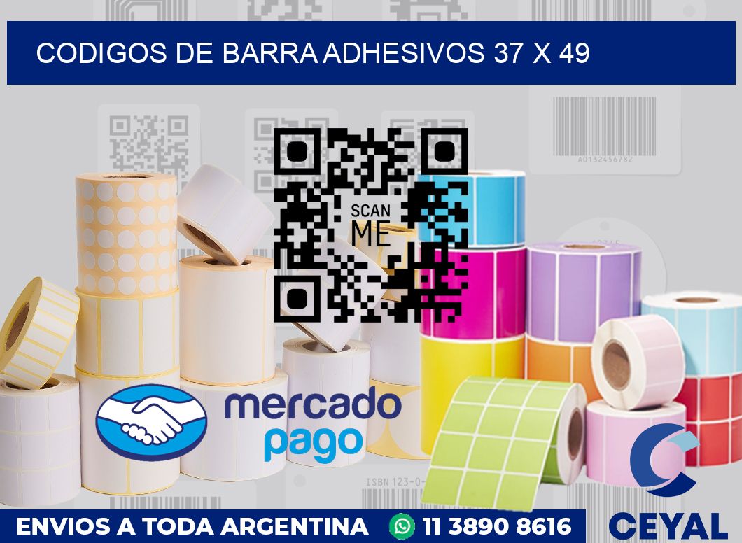 Codigos de barra adhesivos 37 x 49