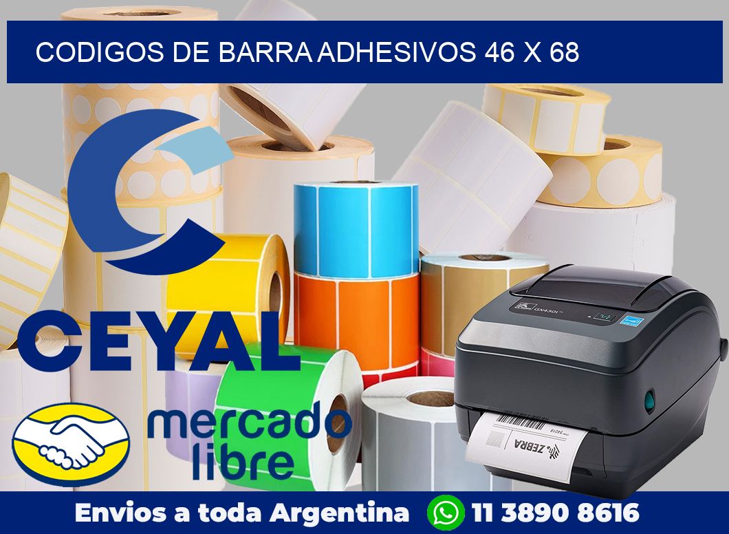 Codigos de barra adhesivos 46 x 68