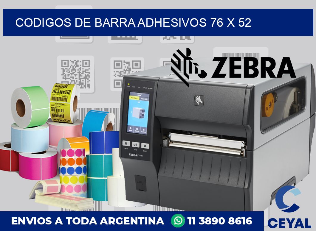 Codigos de barra adhesivos 76 x 52