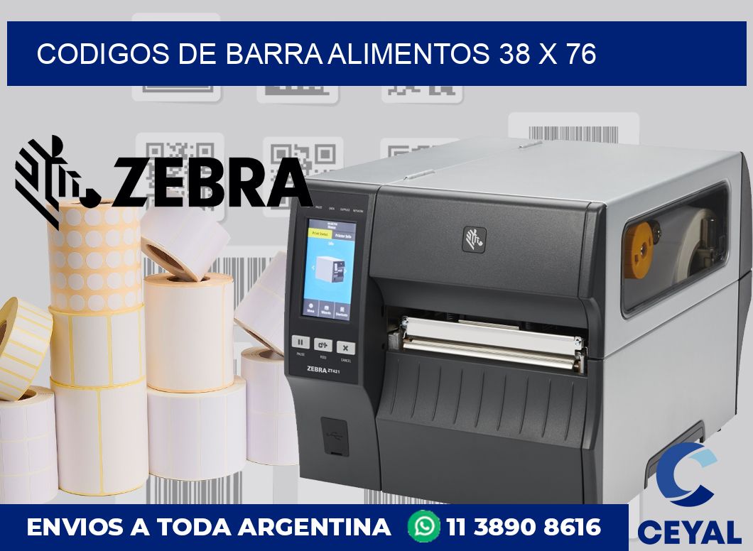 Codigos de barra alimentos 38 x 76