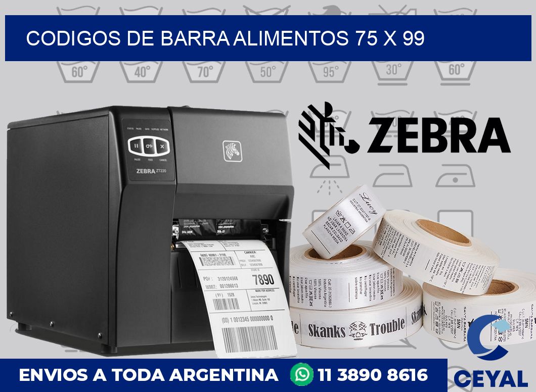 Codigos de barra alimentos 75 x 99