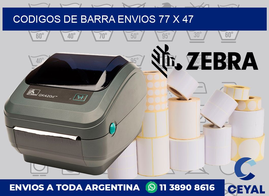 Codigos de barra envios 77 x 47