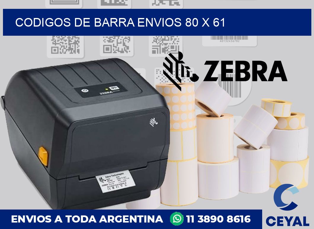 Codigos de barra envios 80 x 61