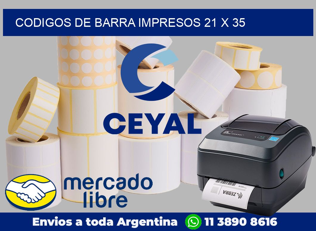 Codigos de barra impresos 21 x 35