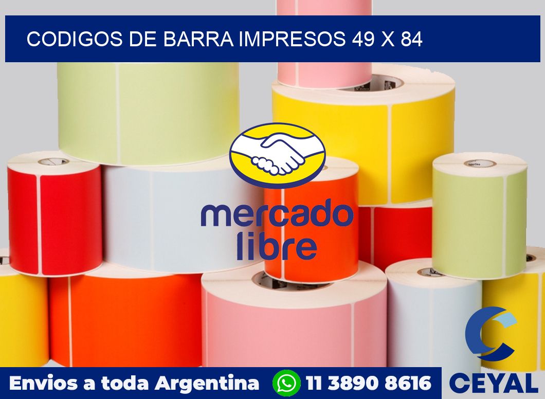 Codigos de barra impresos 49 x 84