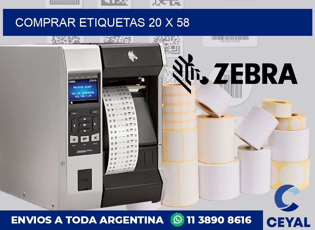 Comprar etiquetas 20 x 58