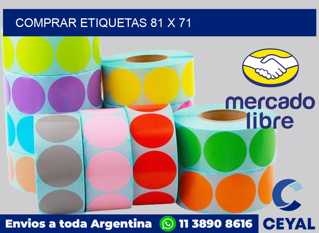 Comprar etiquetas 81 x 71