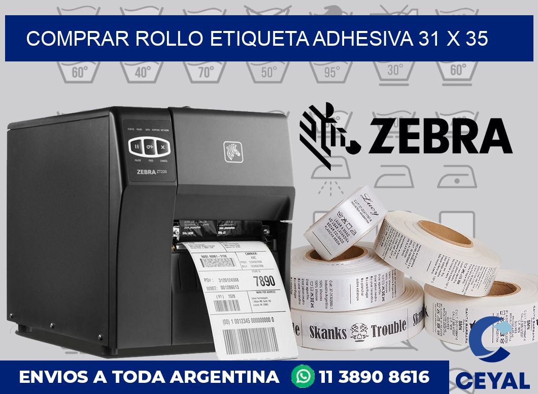 Comprar rollo etiqueta adhesiva 31 x 35