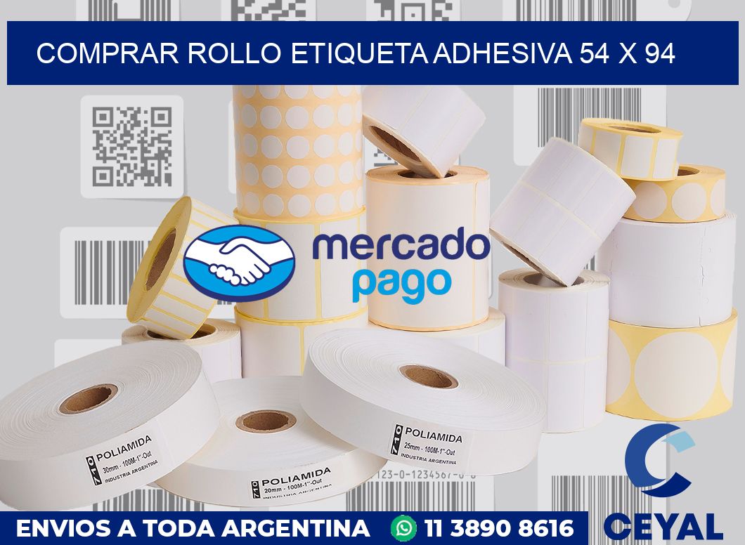 Comprar rollo etiqueta adhesiva 54 x 94