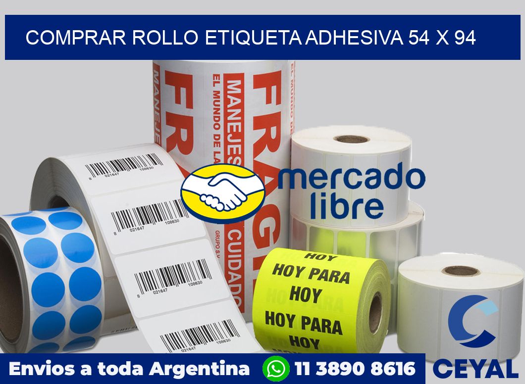 Comprar rollo etiqueta adhesiva 54 x 94