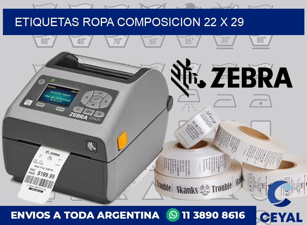 Etiquetas ropa composicion 22 x 29