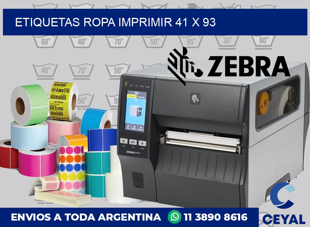 Etiquetas ropa imprimir 41 x 93