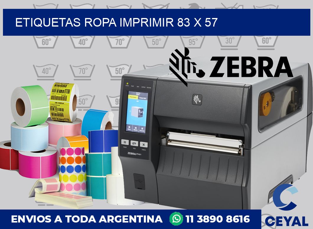 Etiquetas ropa imprimir 83 x 57