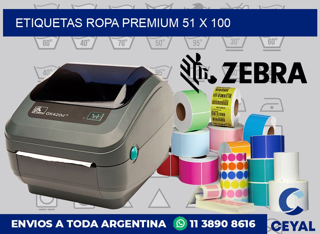 Etiquetas ropa premium 51 x 100