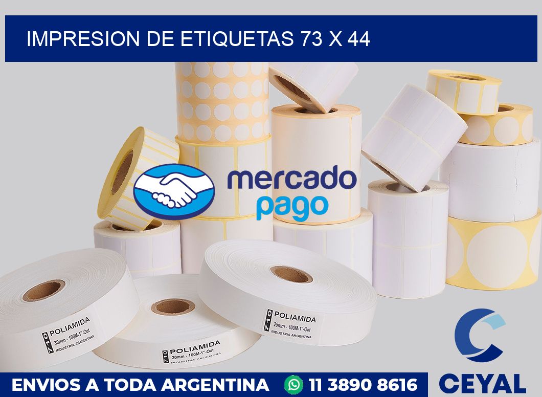 Impresion de etiquetas 73 x 44