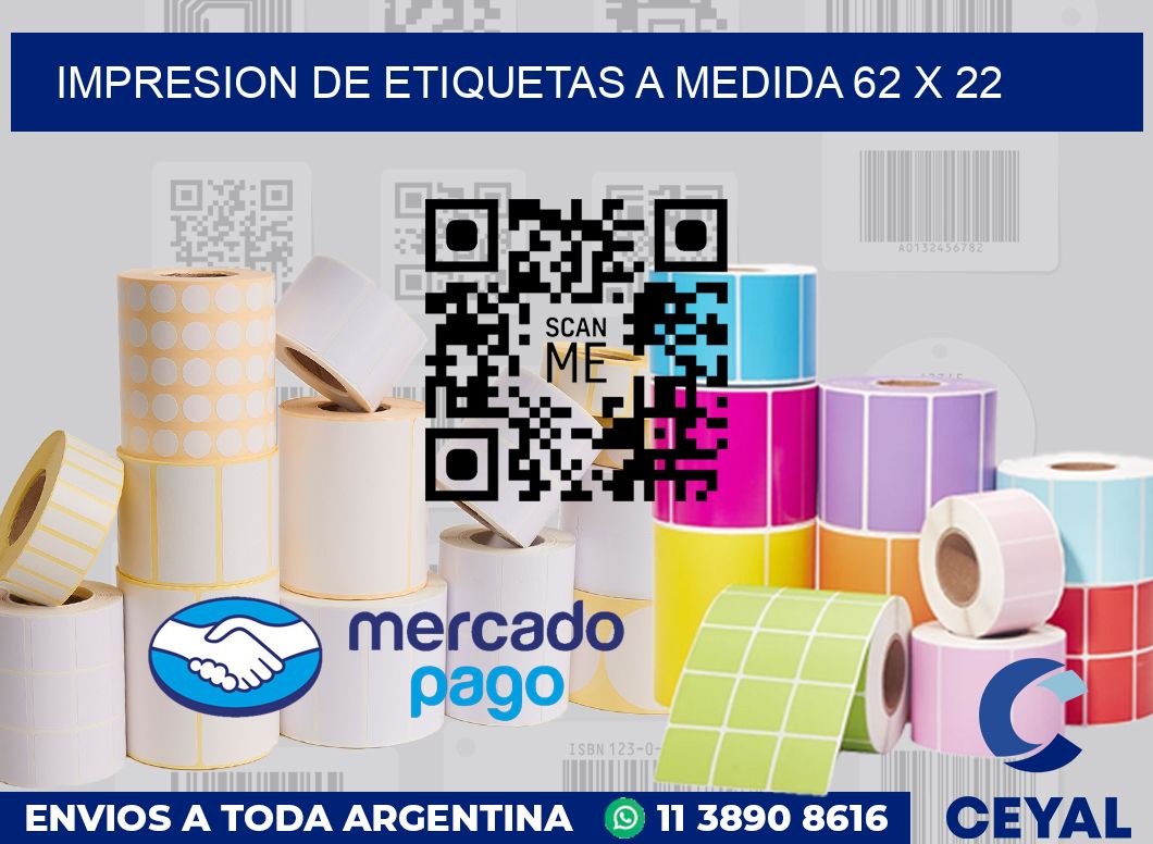 Impresion de etiquetas a medida 62 x 22